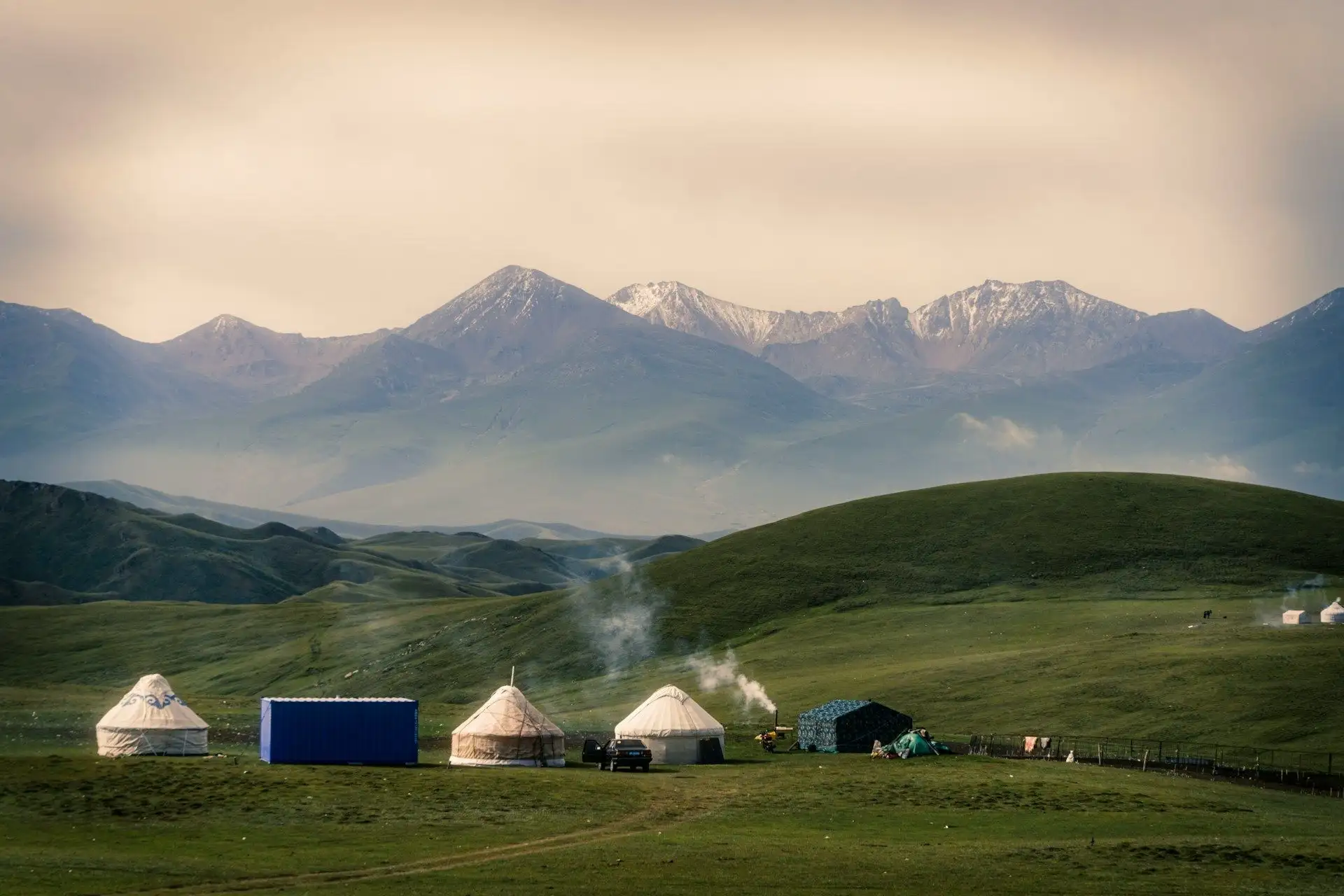 Nuit en yourte lors d'un voyage au Kirghizistan sur la route du Tian Shan
