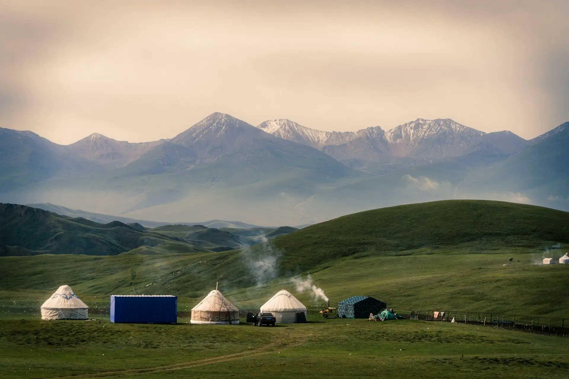 Nuit en yourte lors d'un voyage au Kirghizistan sur la route du Tian Shan