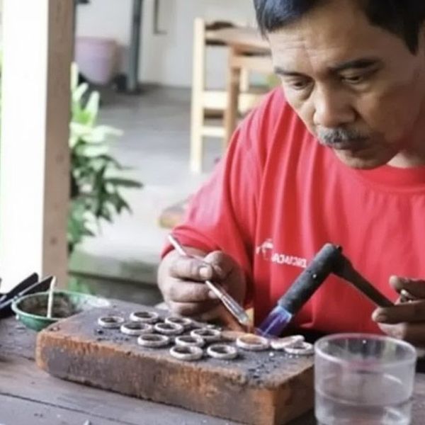 Besuch eines Silberschiedkurs in ubud