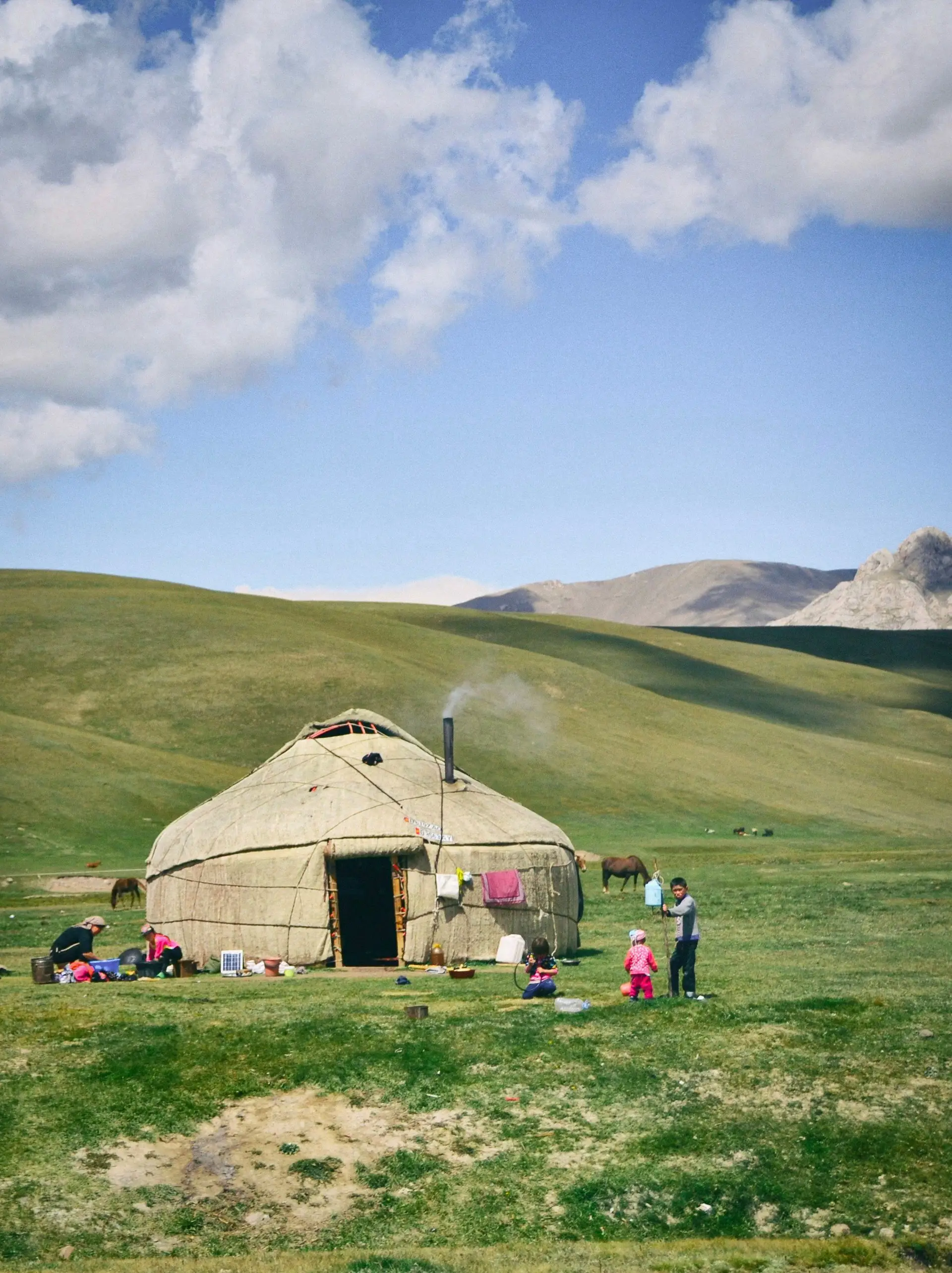 Voyage au Kirghizistan : Yourte Nomade dans la plaine