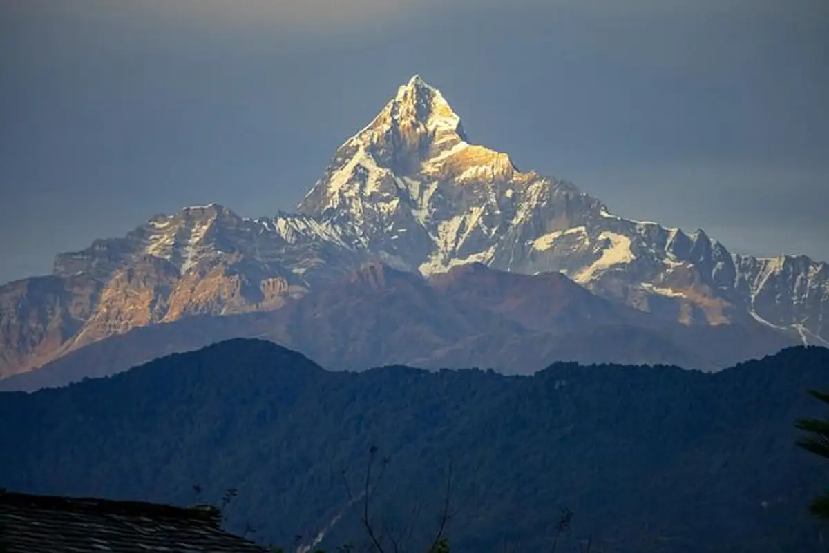 Sicht auf den Machhapuchhare Berg