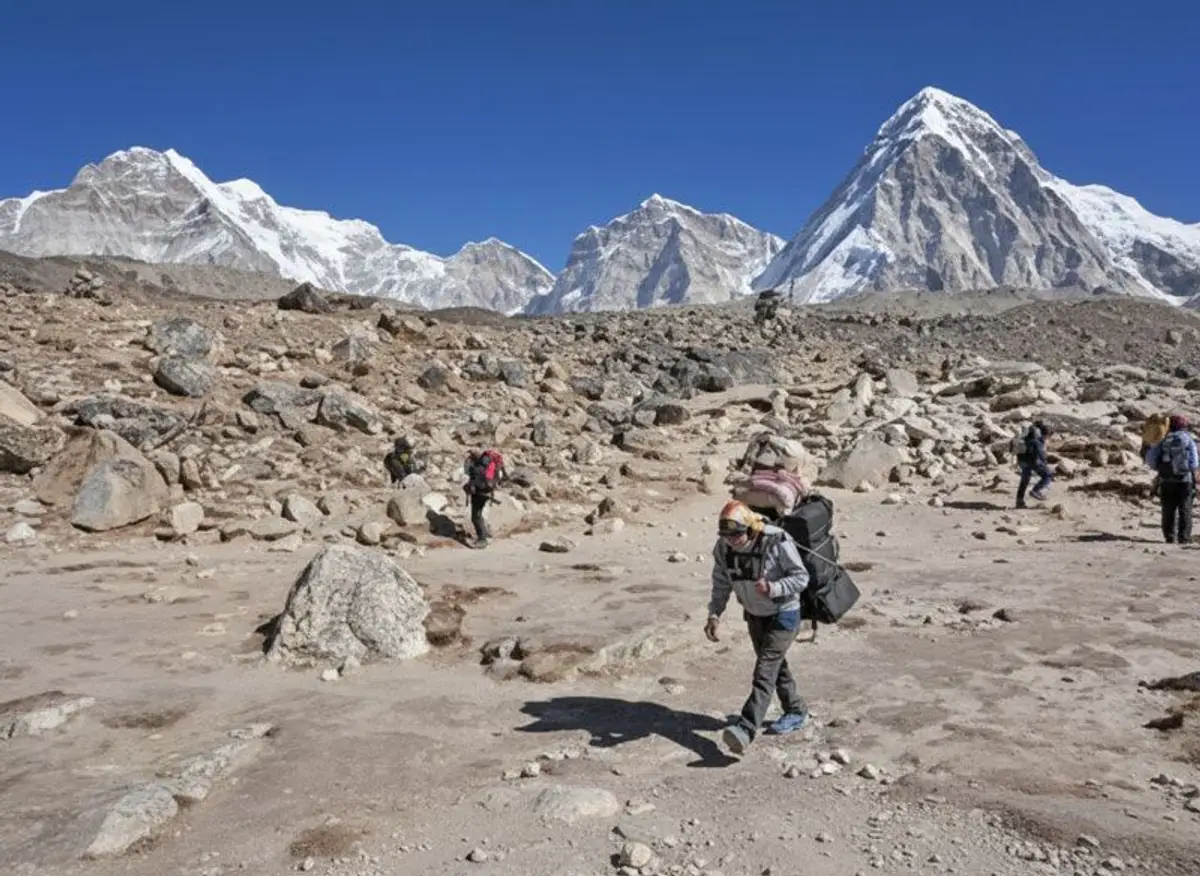 Minerallandschaften und Aufstieg Machhapuchhare