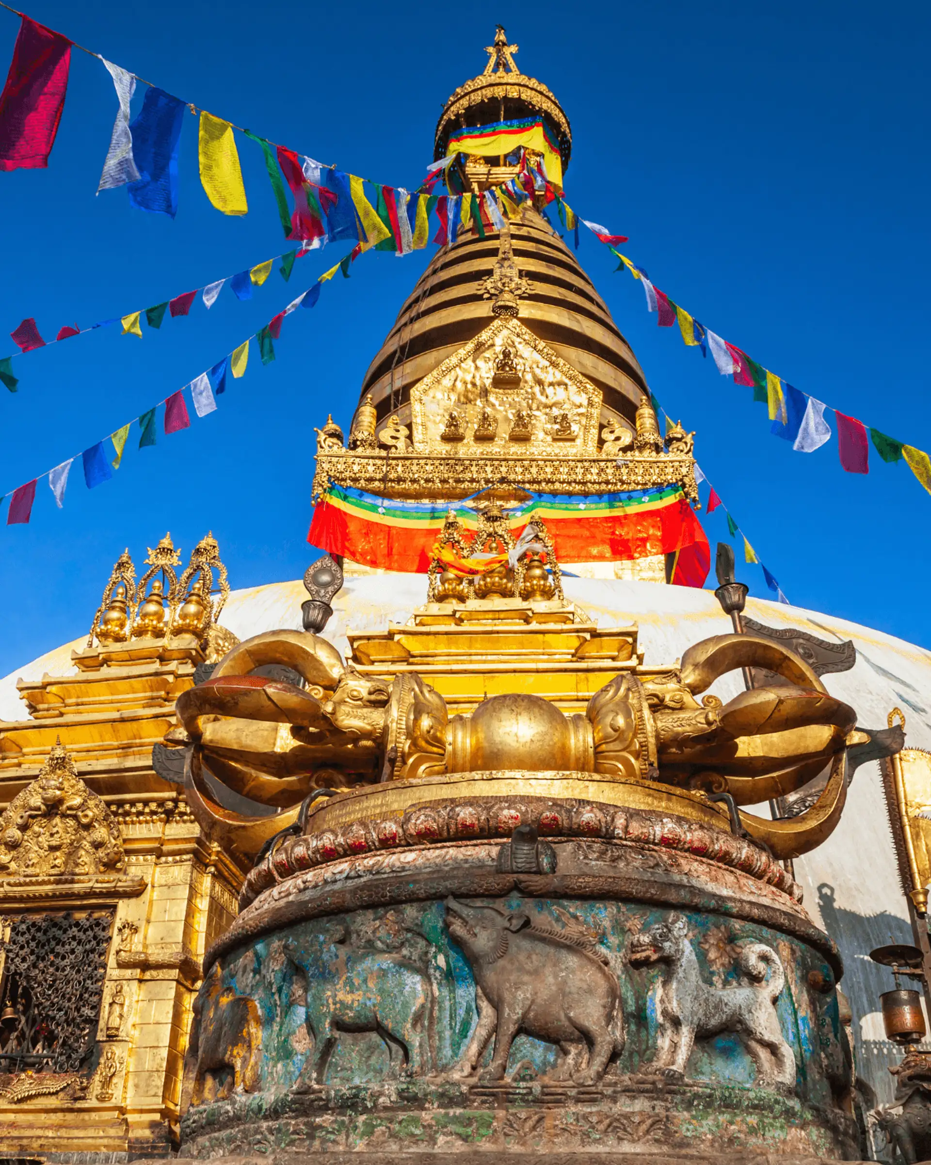 Voyage au Népal, Temple des singes Swayambhunath à Katmandou