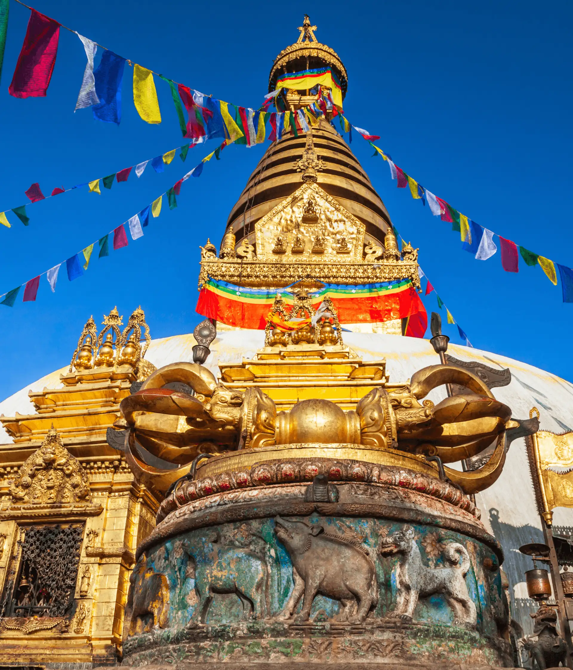 Voyage au Népal, Temple des singes Swayambhunath à Katmandou