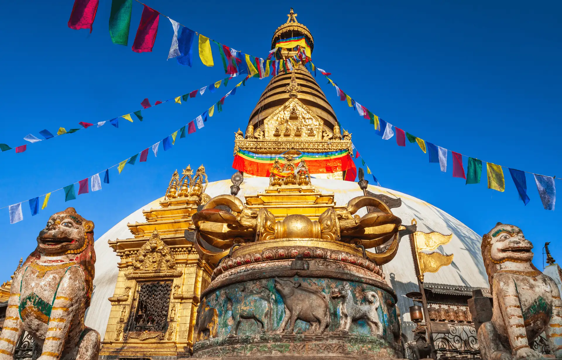 Voyage au Népal, Temple des singes Swayambhunath à Katmandou