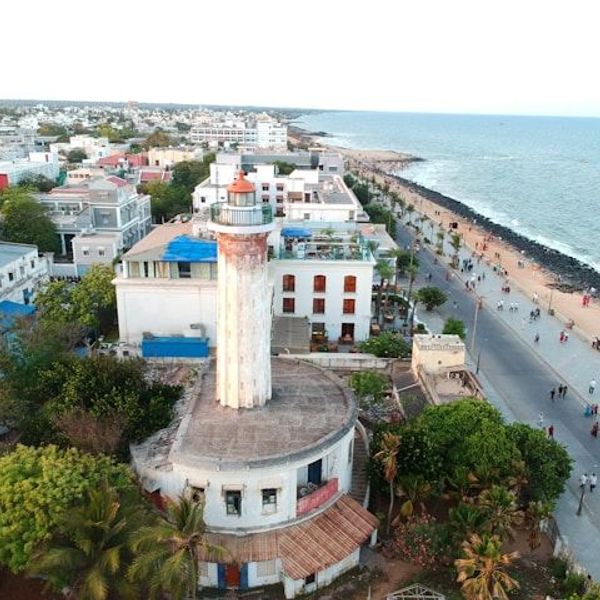 Besichtigung von Pondicherry in Indien