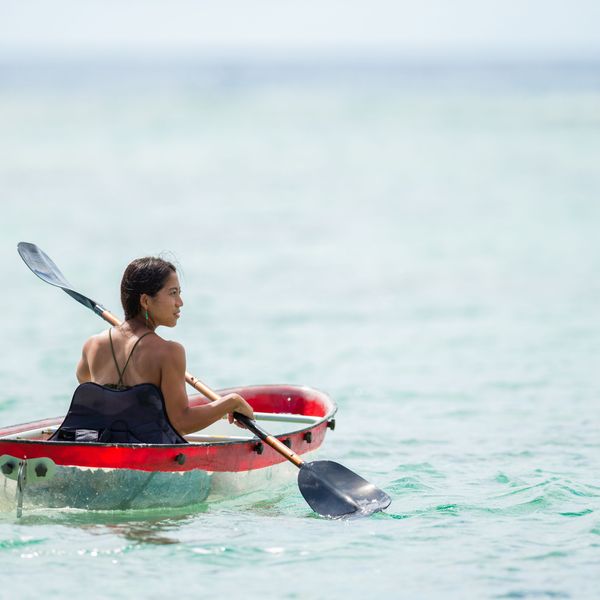 Voyage en Polynésie Française - Kayak de mer transparent à Bora Bora