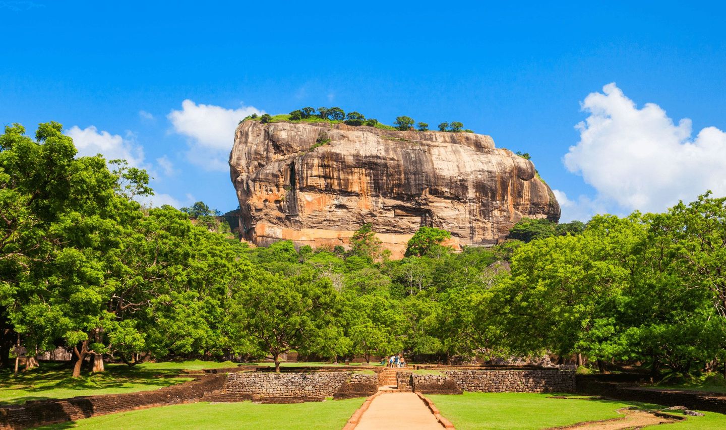 Reise zum Sigiriya Felsen in Sri Lanka Löwenfelsen