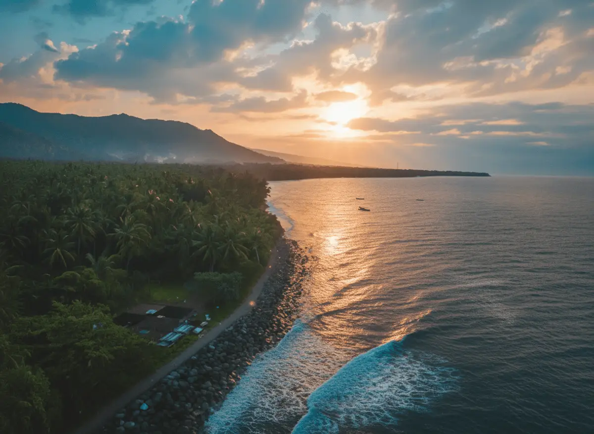 Sonnenaufgang in Tejakula auf einem Fischerboot