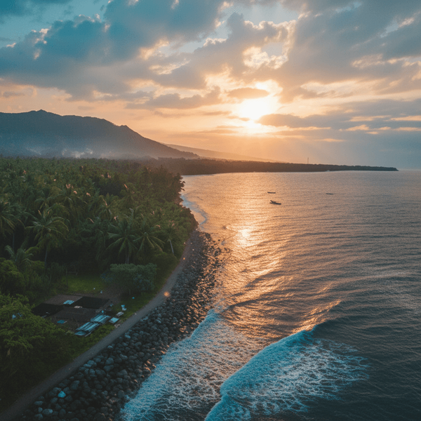 Sonnenaufgang in Tejakula auf einem Fischerboot