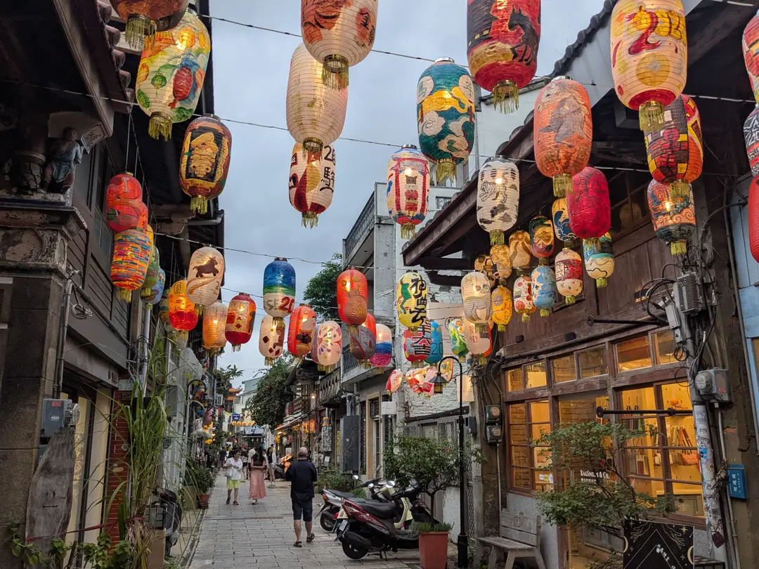 La magnifique rue de Shennong à Tainan, ville du sud de Taïwan