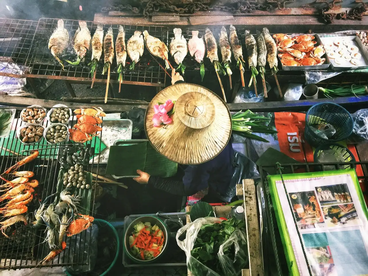 Voyage en Thaïlande - Rue du marché traditionnel Langka