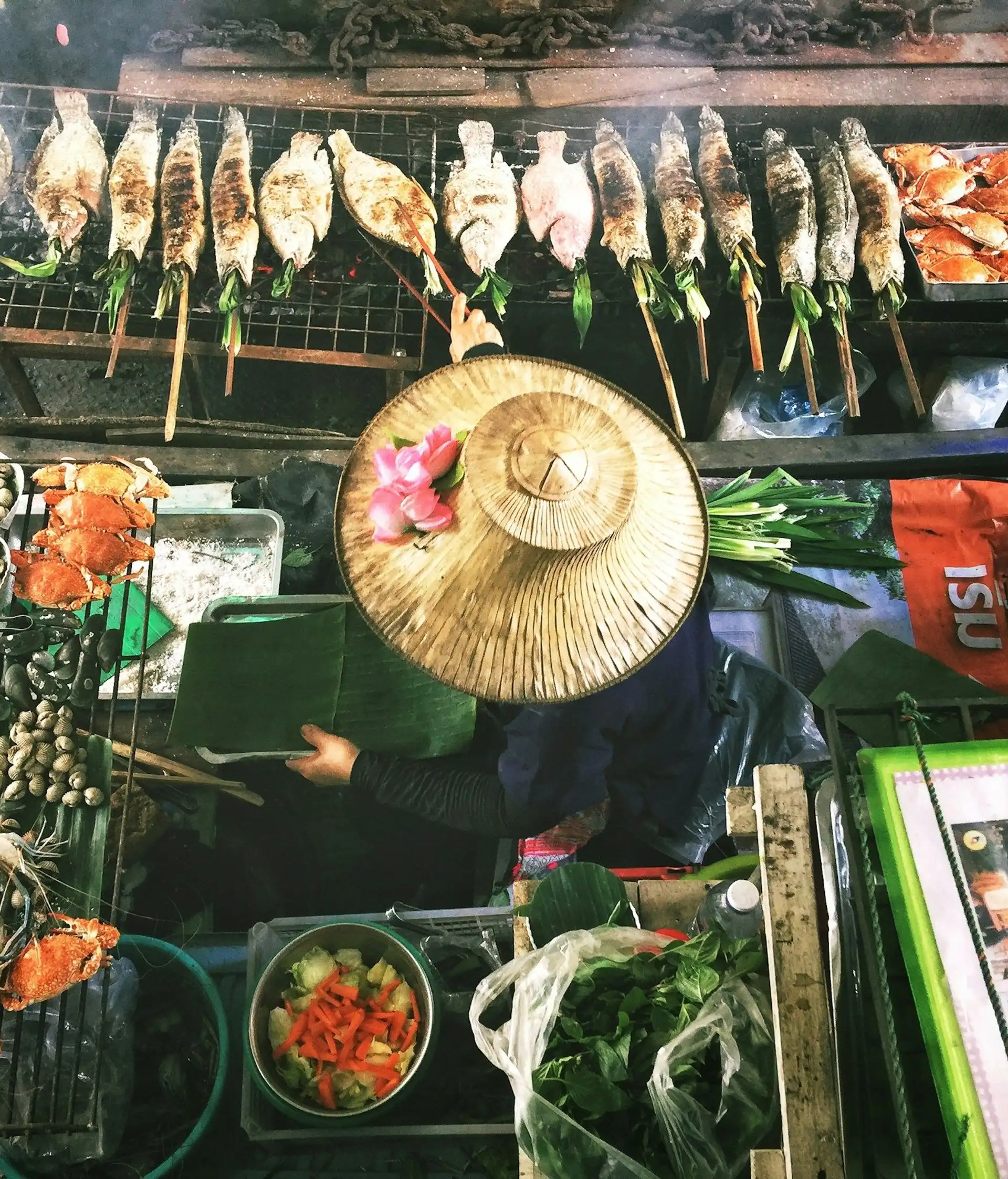 Voyage en Thaïlande - Rue du marché traditionnel Langka