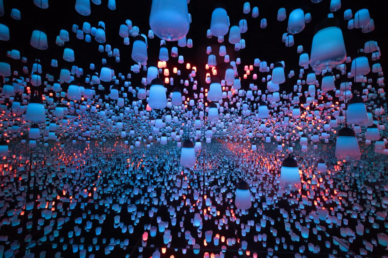 Visuelle de l'une des salles du musée interactif Teamlab à Tokyo