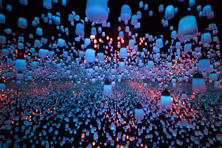 Visuelle de l'une des salles du musée interactif Teamlab à Tokyo