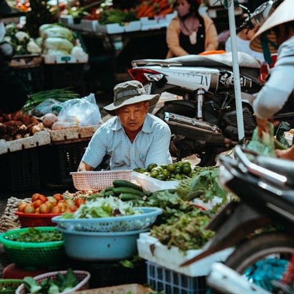 Besuch eines vietnamesischen Markts