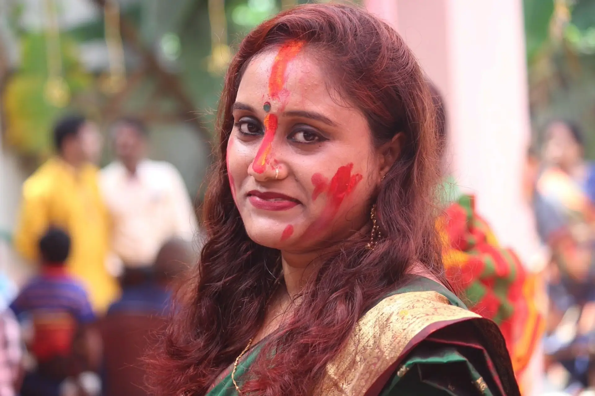 Voyage en Inde - Femme Durga Puja festival