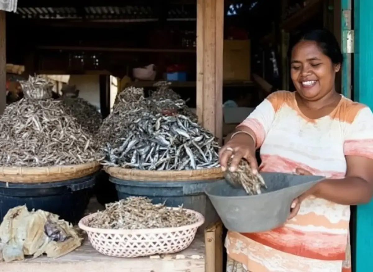 wanderung und lokaler fischmarkt in Wera Sumba Indonesien