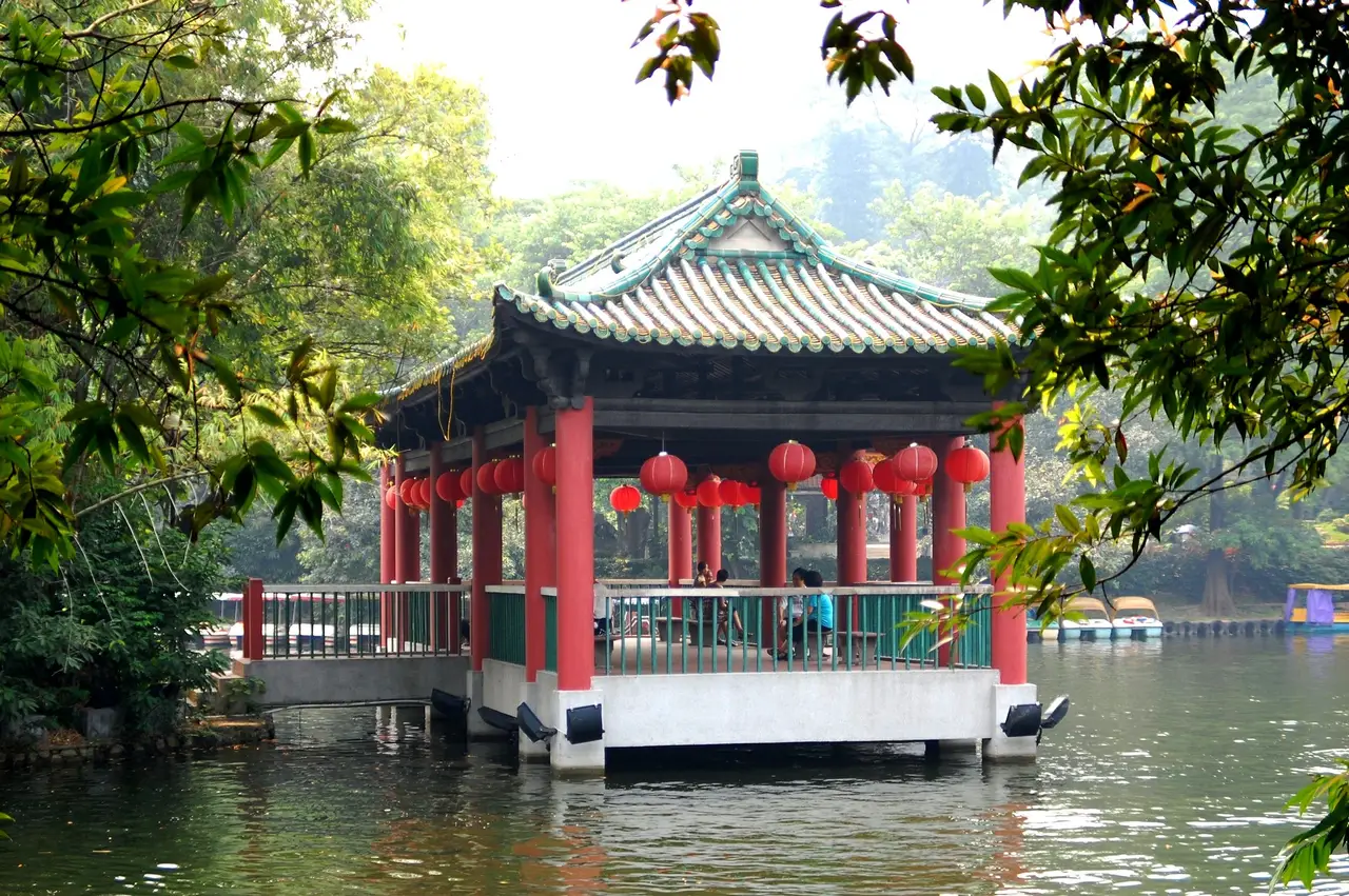 Voyage en Chine - Parc et étang