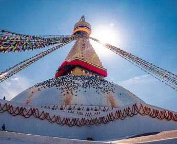 Besichtigung von bodnath stupa in nepal
