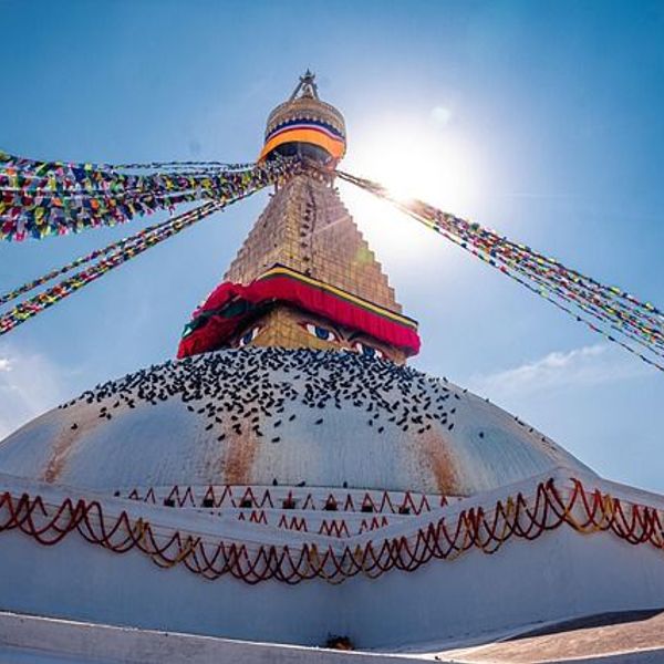 Besichtigung von bodnath stupa in nepal