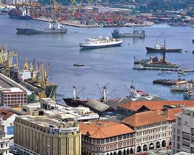 Travel in Asia - Boat docked in Colombo Harbour in Colombo, Sri Lanka