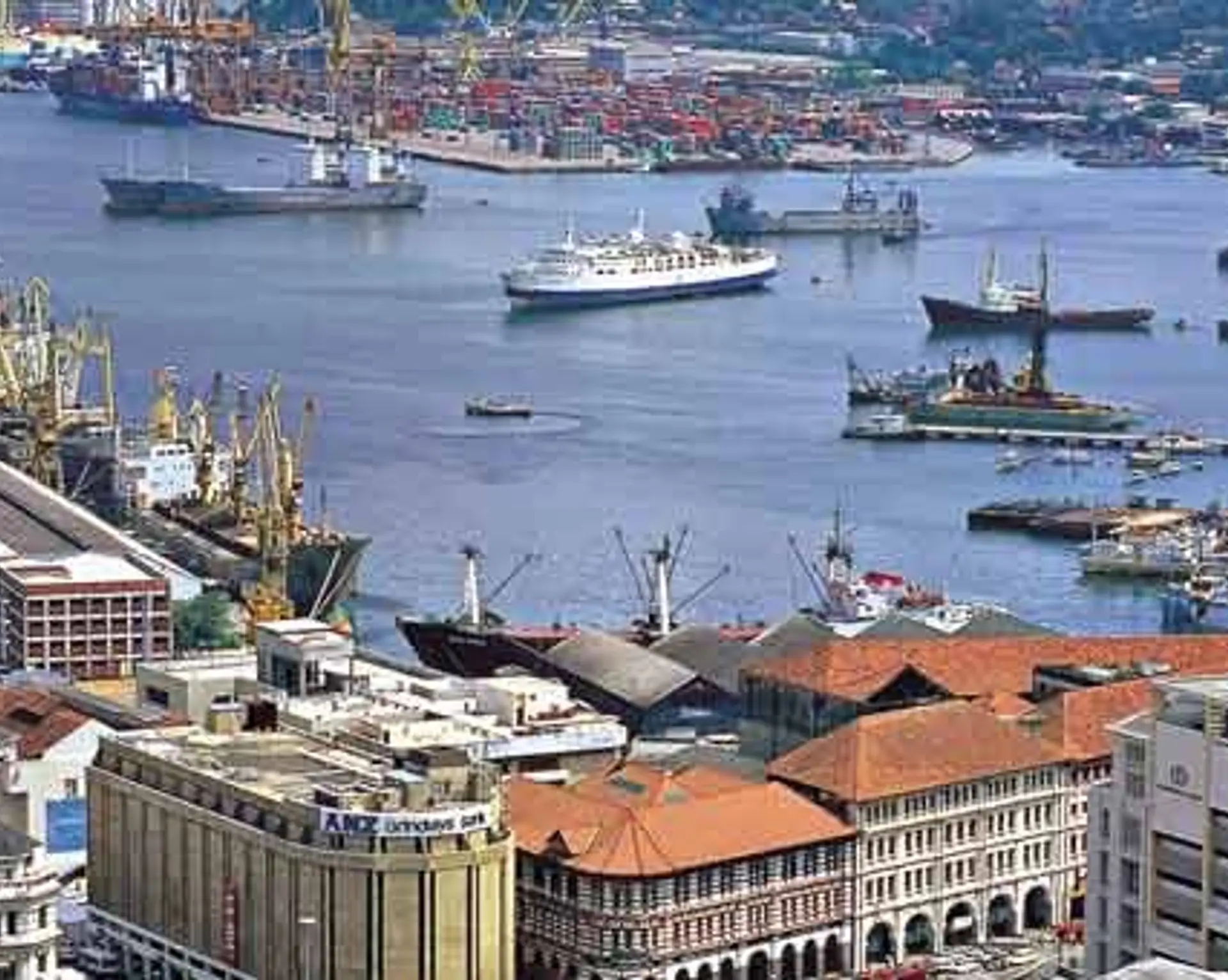 Travel in Asia - Boat docked in Colombo Harbour in Colombo, Sri Lanka