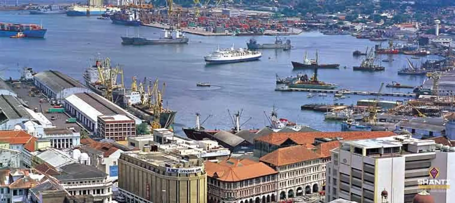 Travel in Asia - Boat docked in Colombo Harbour in Colombo, Sri Lanka