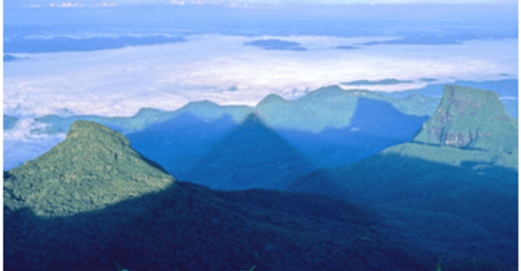 Travel in Asia - View from the top of Adam's Peak in Sri Lanka