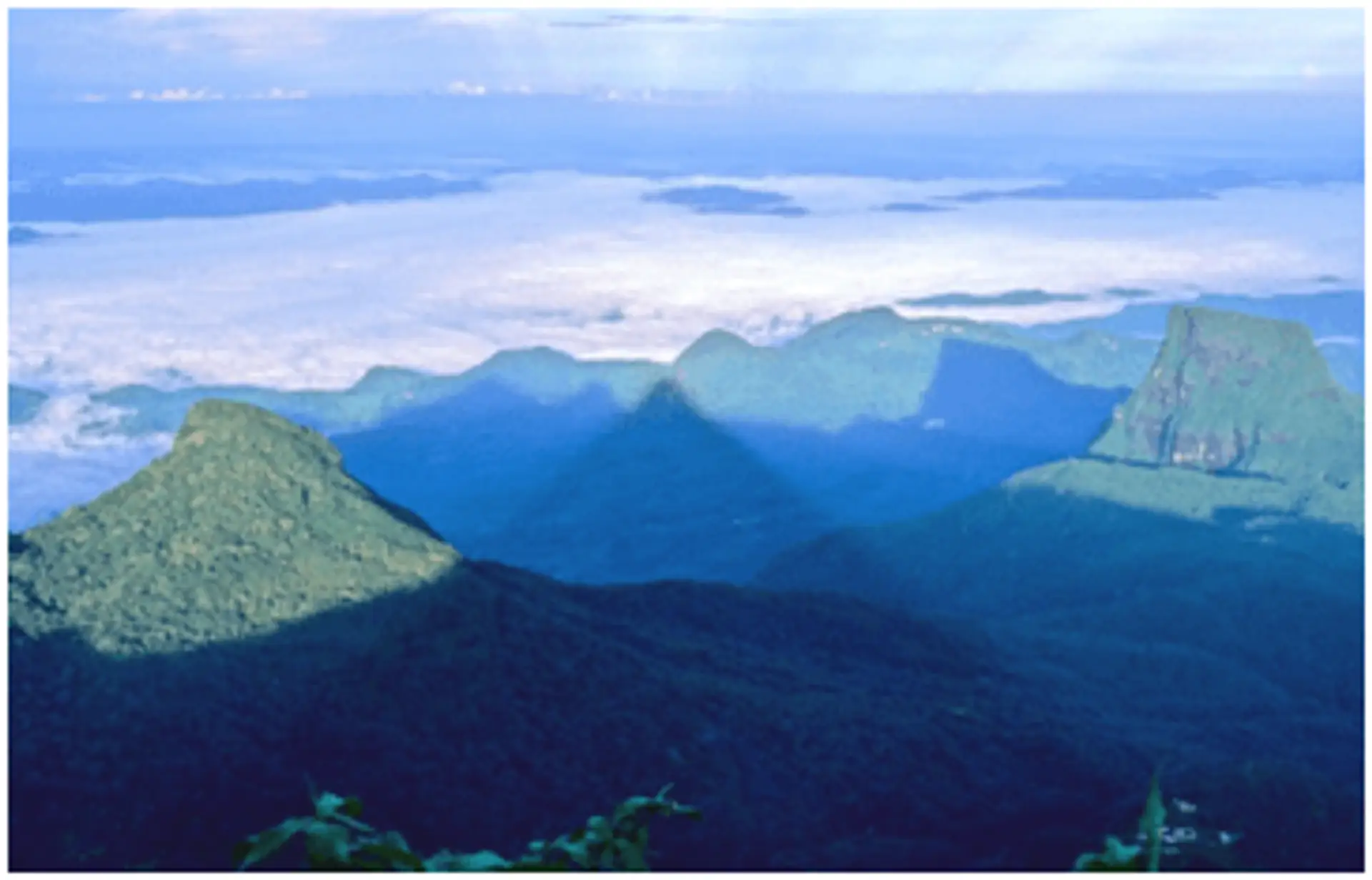 Travel in Asia - View from the top of Adam's Peak in Sri Lanka