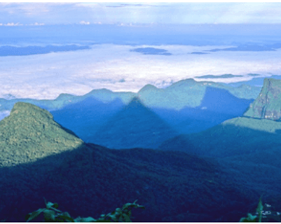 Travel in Asia - View from the top of Adam's Peak in Sri Lanka