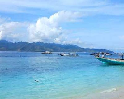 Travel in Asia - Clear blue waters of a beach on the Gili Islands near Lombok, India