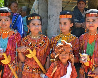 Travel in Asia - Members of the Toraja ethnic group in Sulawesi, Indonesia, wearing traditional attire