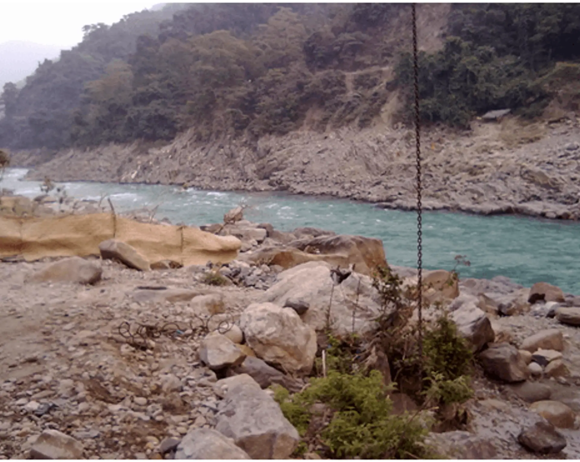 Travel in Asia - A portion of the Ganges River in Rishikesh, India
