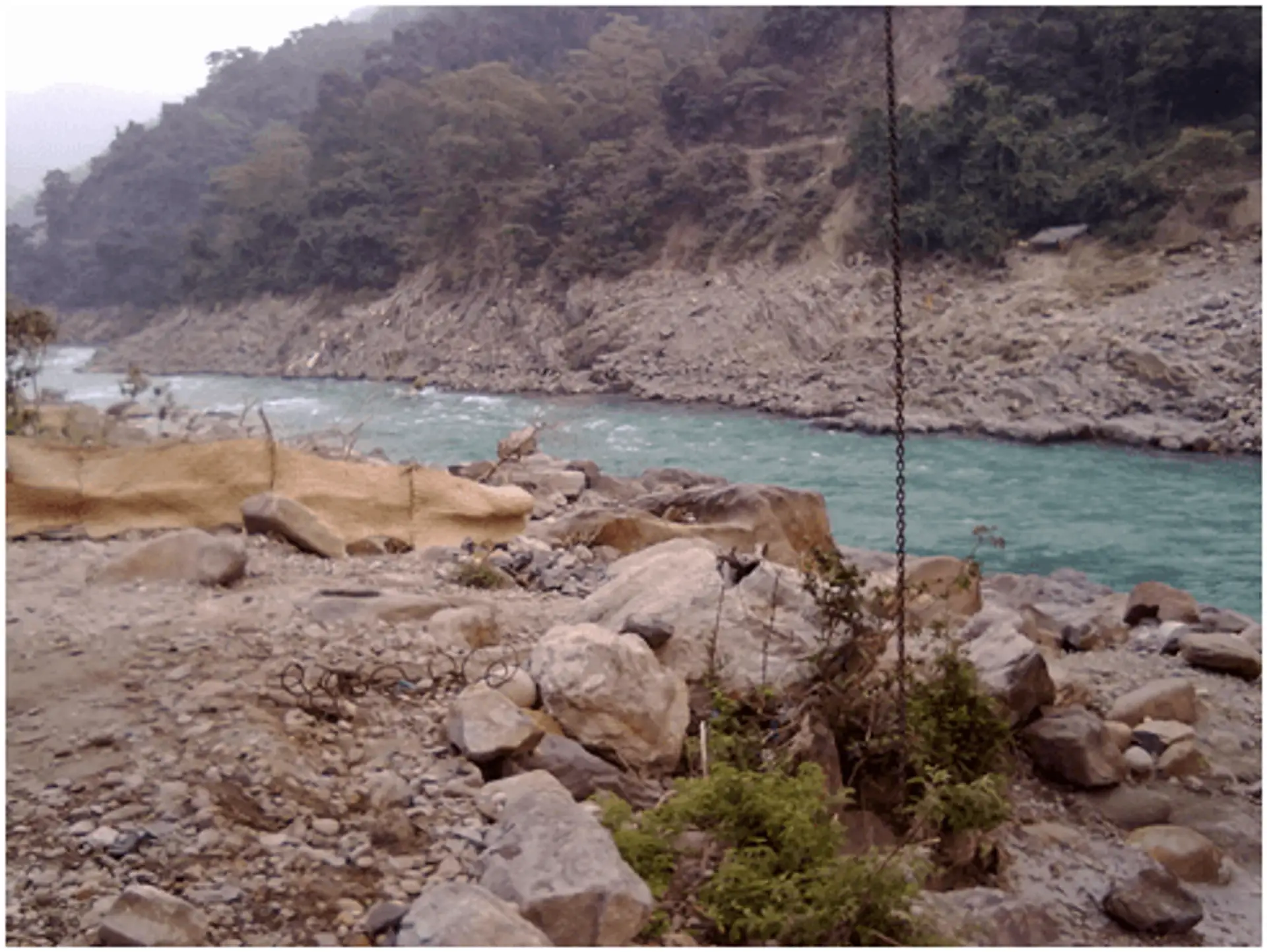 Travel in Asia - A portion of the Ganges River in Rishikesh, India