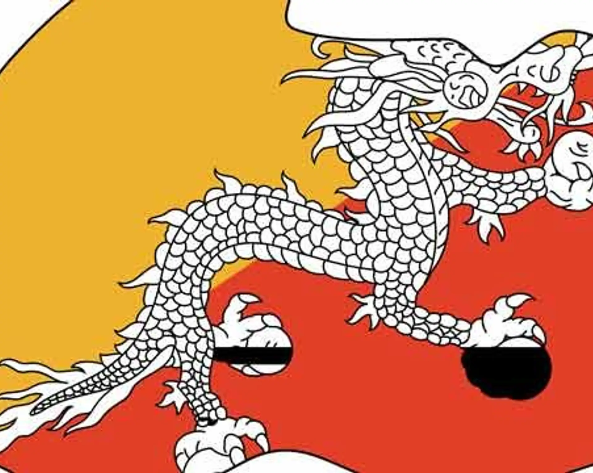 Travel in Asia - The flag of Bhutan
