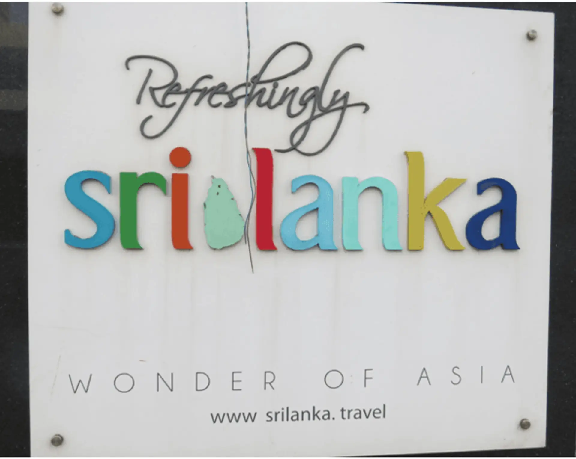Travel in Asia - A tourism sign in Sri Lanka
