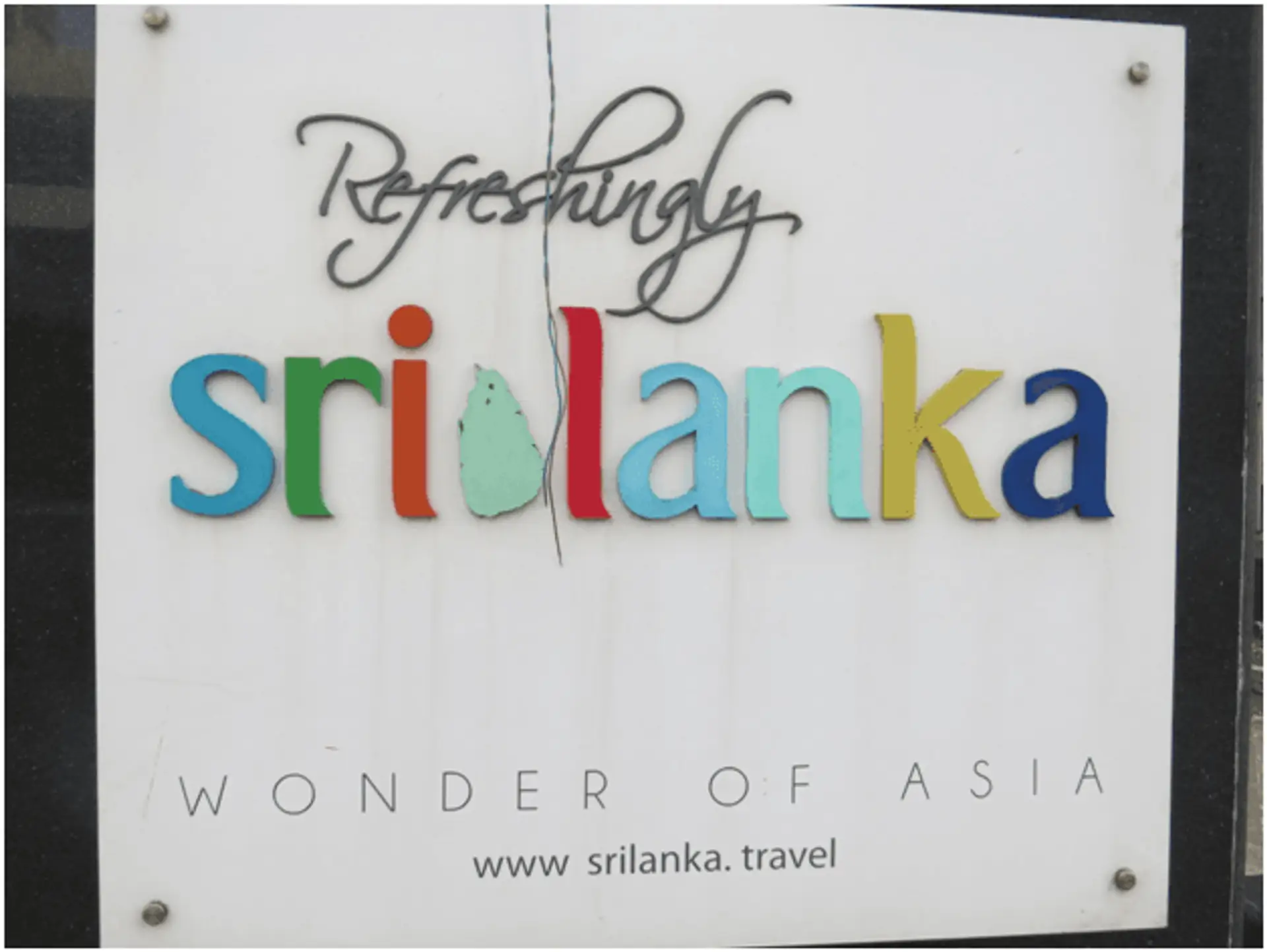 Travel in Asia - A tourism sign in Sri Lanka
