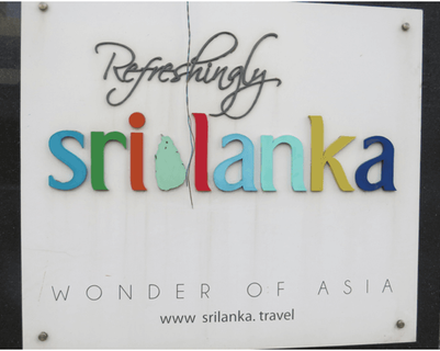 Travel in Asia - A tourism sign in Sri Lanka