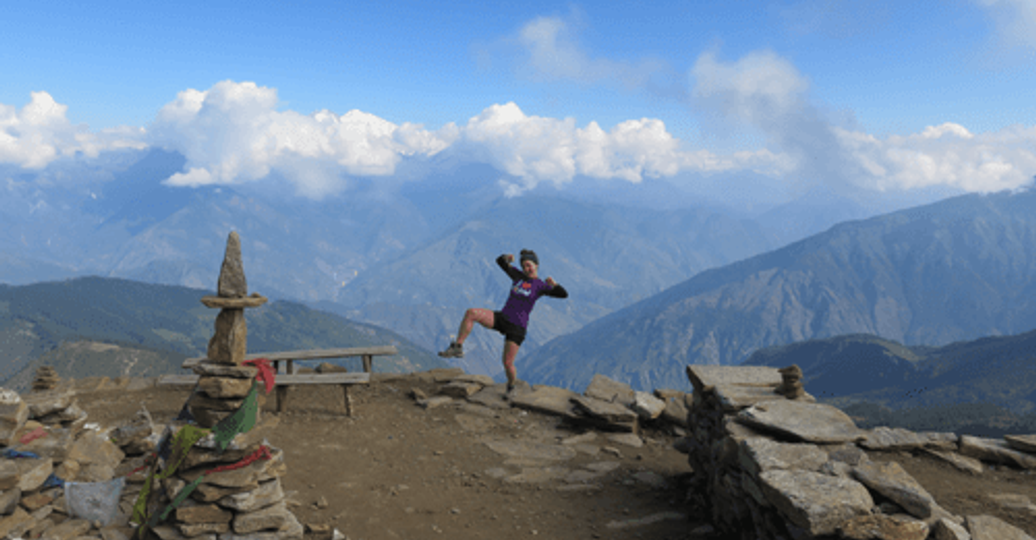 Travel in Asia - A man on a trek in Langtang