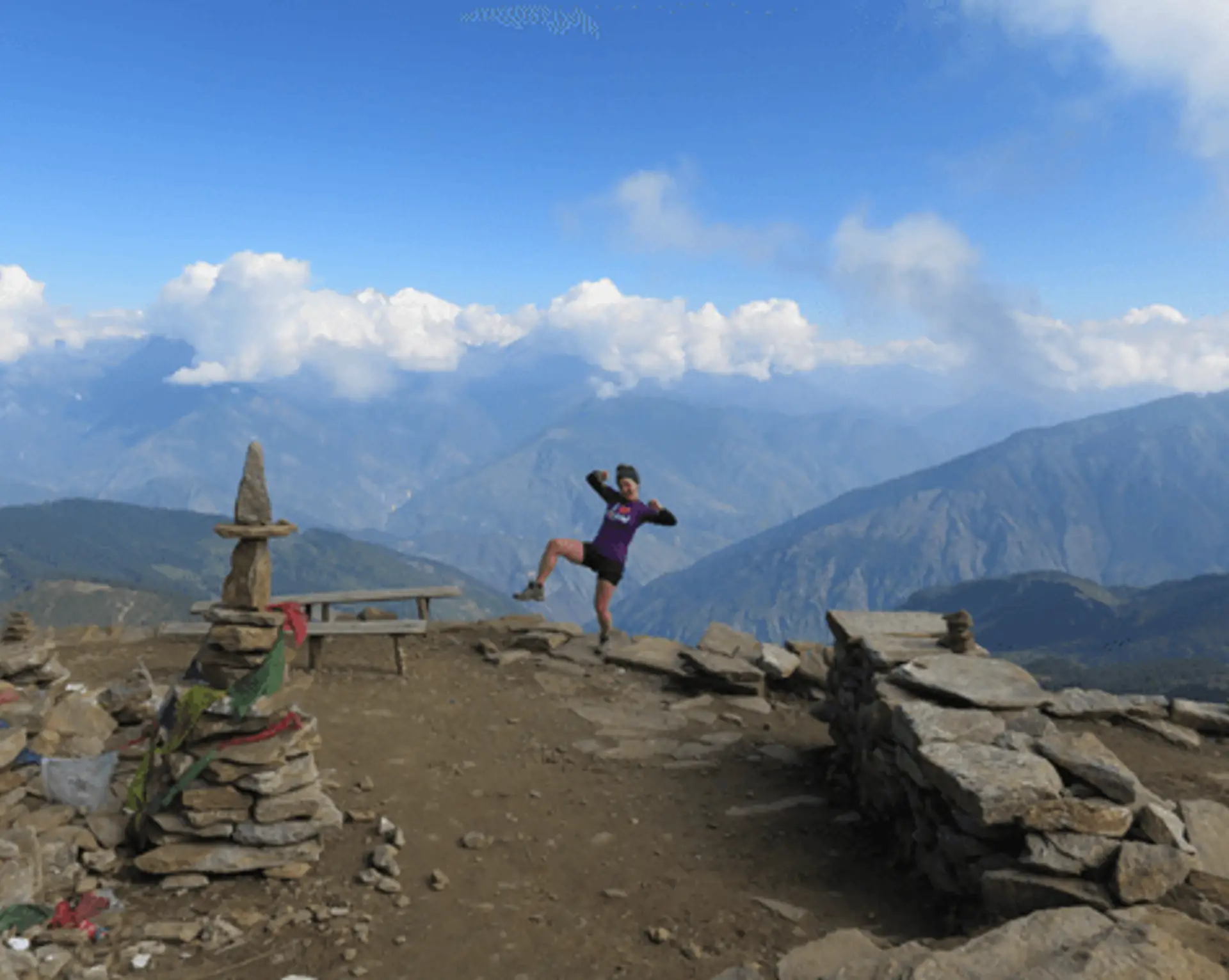 Travel in Asia - A man on a trek in Langtang