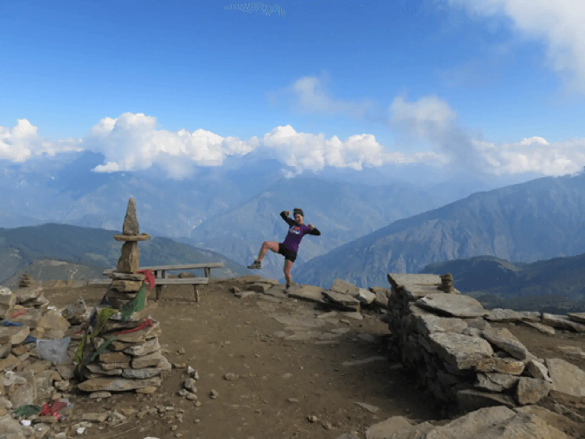 Travel in Asia - A man on a trek in Langtang