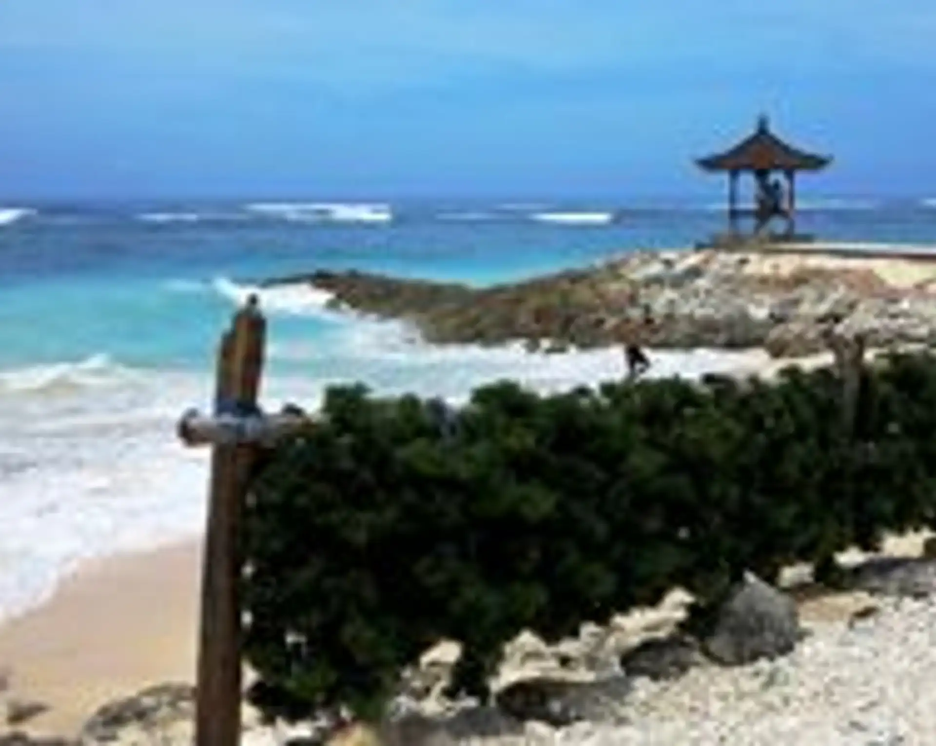 Travel in Asia - Melasti Beach (also known as Pandawa Beach) on the island of Bali, Indonesia