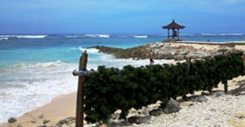 Travel in Asia - Melasti Beach (also known as Pandawa Beach) on the island of Bali, Indonesia