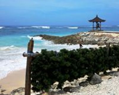 Travel in Asia - Melasti Beach (also known as Pandawa Beach) on the island of Bali, Indonesia