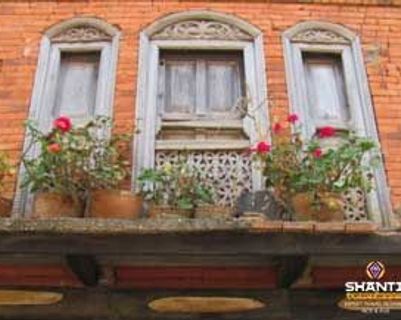 Travel in Asia - Facade of a traditional Newari house in Bandipur, Nepal