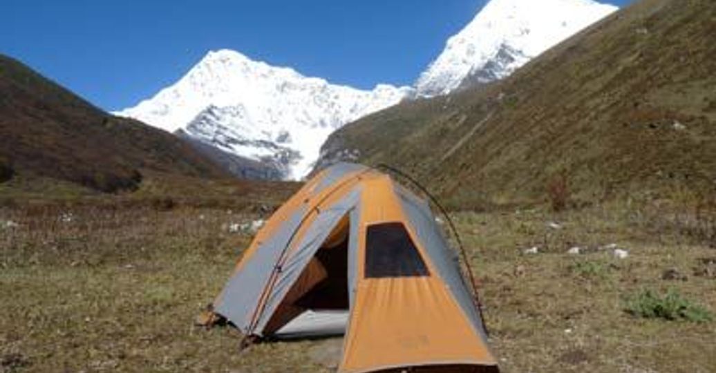 Travel in Asia - A tent set up at a camp on a trek through Bhutan