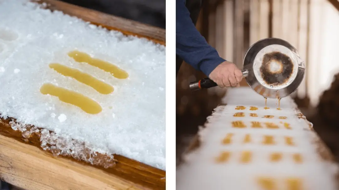 Fabrication des bonbons au sirop d’érable