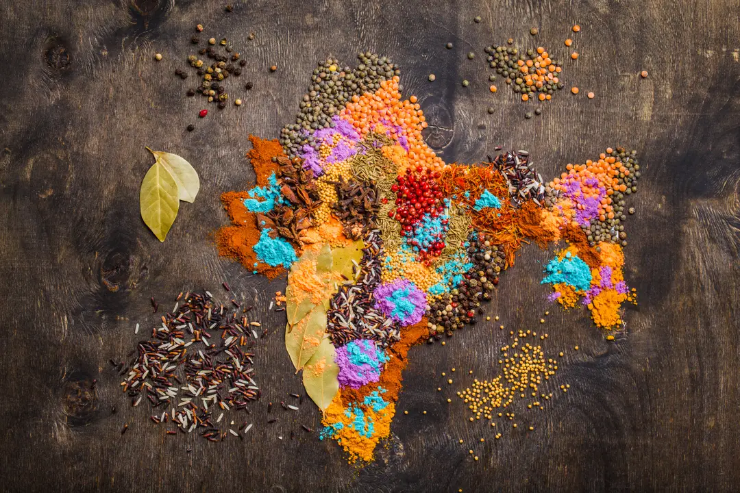 voyage en Inde, épices indienne aux couleurs éclatantes