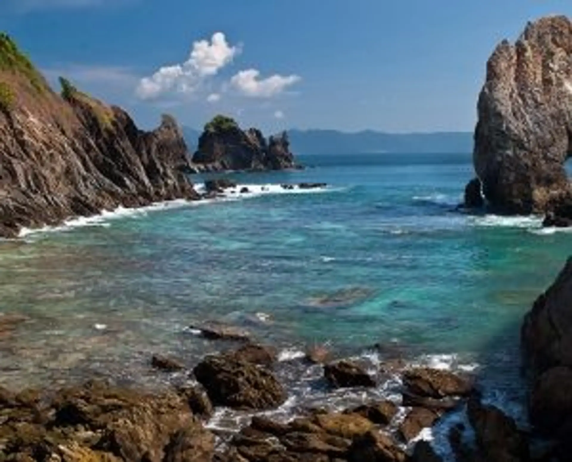 Travel in Asia - A rocky beach in the Mergui Archipelago in Myanmar.